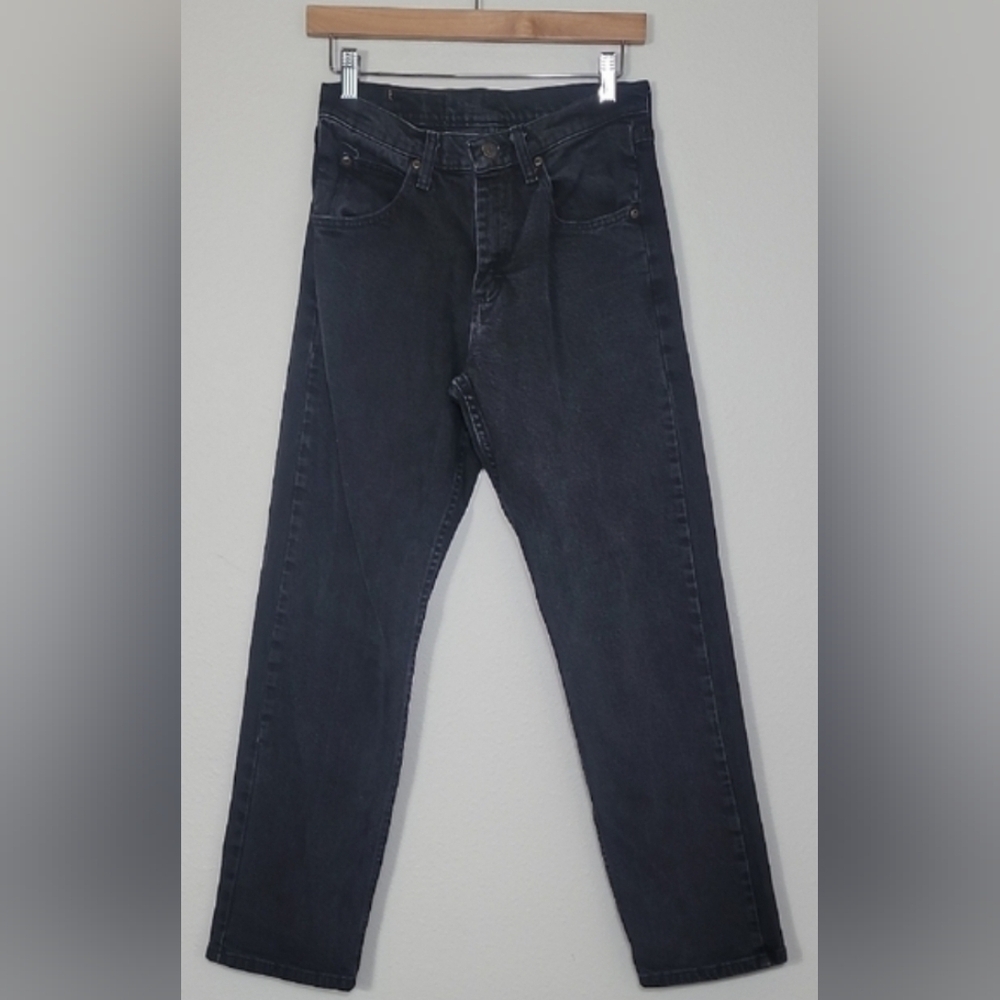 Y2K Wrangler Womens Premium Quality Jeans Size 28x30 Black Rigid Straight Leg